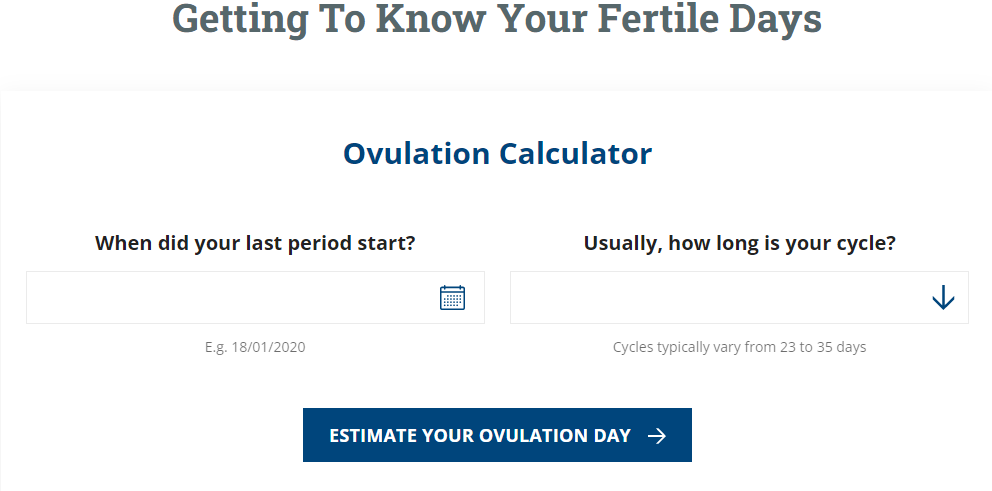Fertile days Pregnancy Calculator 1
